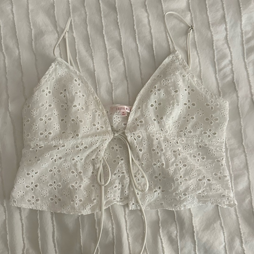 Lottie Moss Eyelet Top